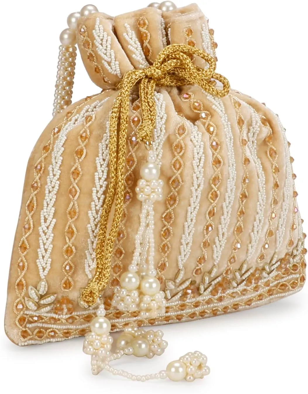 LONGING TO BUY Stylish Indian Velvet Evening Handbag & Polti Bag with White Pearl Handle & Embrodiery,Women Clutch Purses