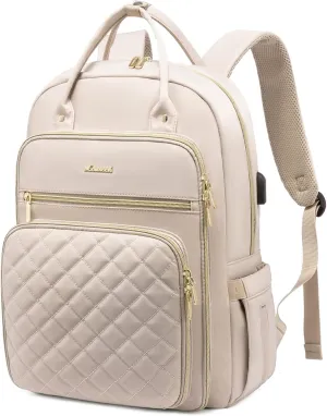 LOVEVOOK Laptop Backpack for Women, Water Resistant Travel Work Backpacks Purse Stylish College Business Teacher Nurse Computer Bag with USB Charging Port, Fits 15.6" Laptop