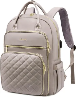 LOVEVOOK Laptop Backpack for Women, Water Resistant Travel Work Backpacks Purse Stylish College Business Teacher Nurse Computer Bag with USB Charging Port, Fits 15.6" Laptop