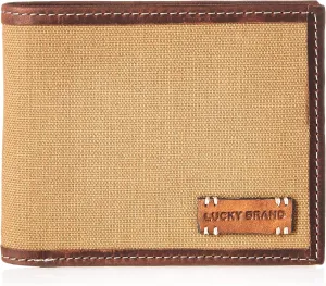 Lucky Brand Men's Bifold Wallet | Id Window | Card Slots | Leather | Organization | Durable | Stylish