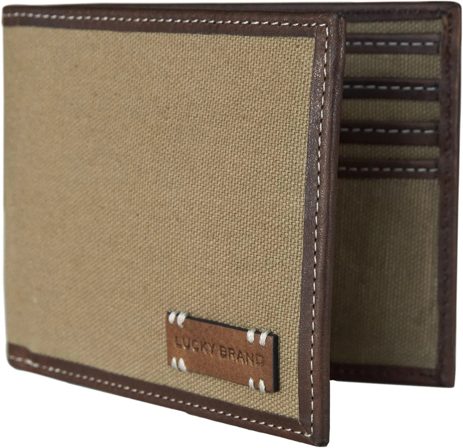 Lucky Brand Men's Bifold Wallet | Id Window | Card Slots | Leather | Organization | Durable | Stylish