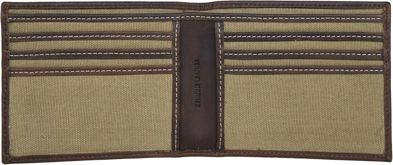 Lucky Brand Men's Bifold Wallet | Id Window | Card Slots | Leather | Organization | Durable | Stylish