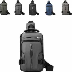 Luckyabow Waterproof Crossbody Bag, 2025 New Luckyabow Waterproof Sling Bag Backpack For Women Men, For Hiking And Walking (Grey)