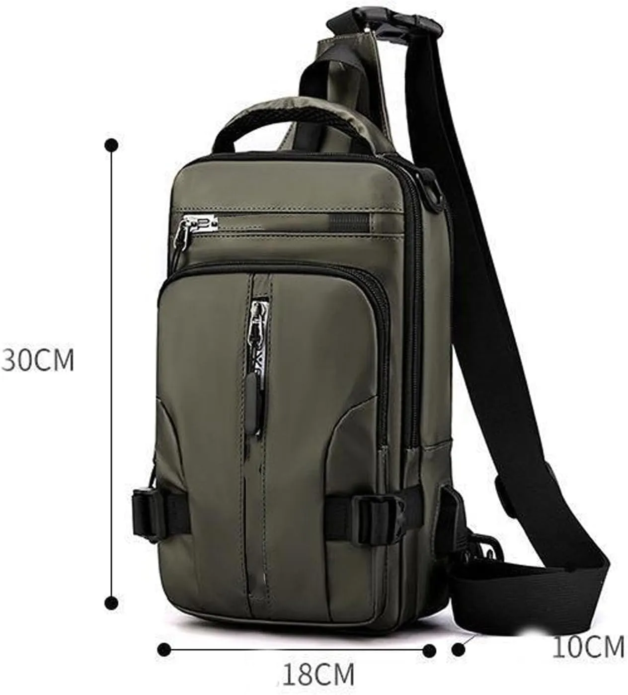 Luckyabow Waterproof Crossbody Bag, 2025 New Luckyabow Waterproof Sling Bag Backpack For Women Men, For Hiking And Walking (Grey)