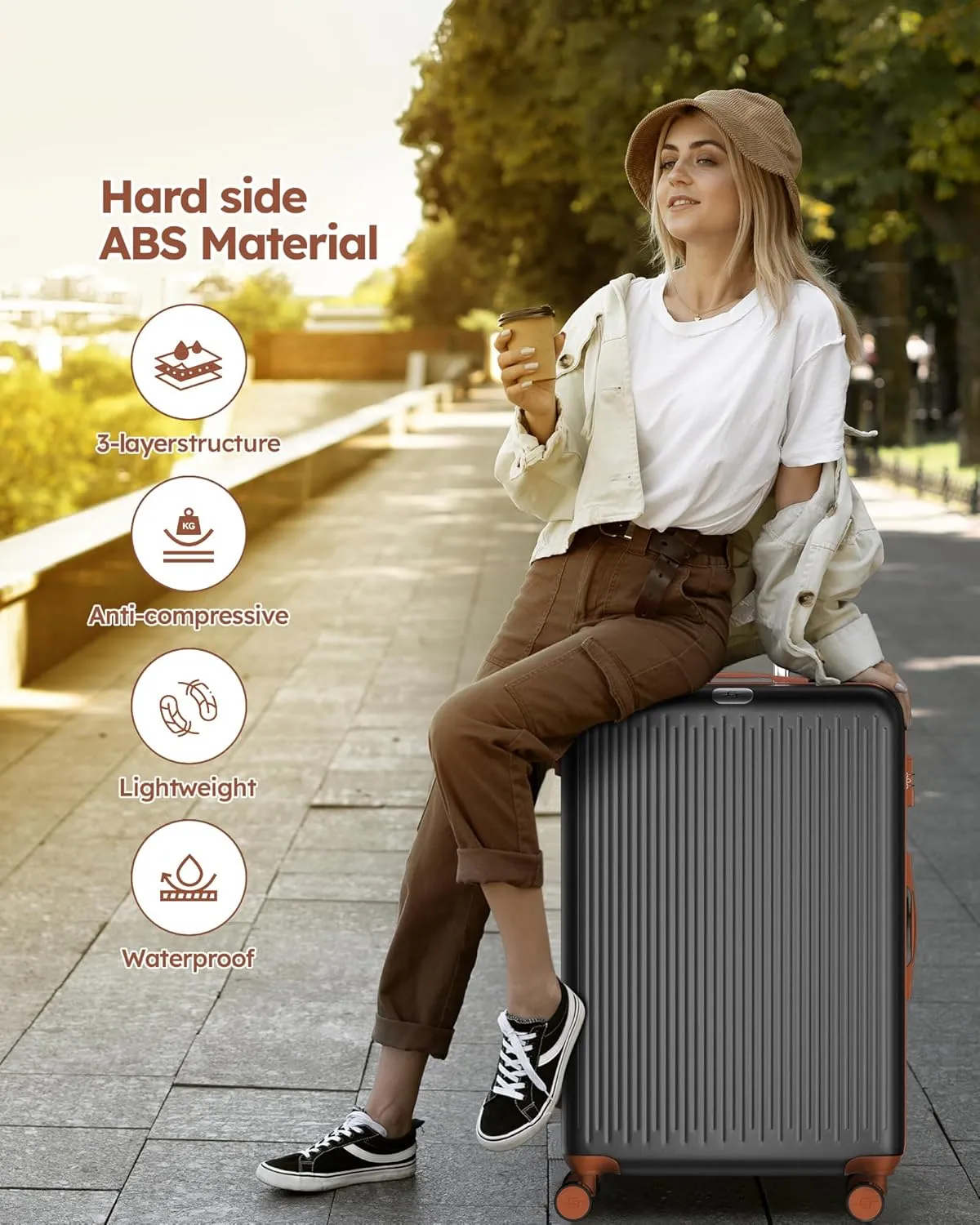 Luggage Sets 2 piece,Expandable Lightweight Luggage Set with Spinner Wheels, 20/28 inch Travel Suitcase Set