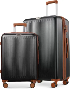 Luggage Sets 2 piece,Expandable Lightweight Luggage Set with Spinner Wheels, 20/28 inch Travel Suitcase Set