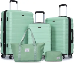 Luggage Sets 3 Piece with Double Spinner Wheels,PC Hardside Suitcase Sets with Expandable, Carry On Luggage Set with Travel Duffle Bag for Women and Men