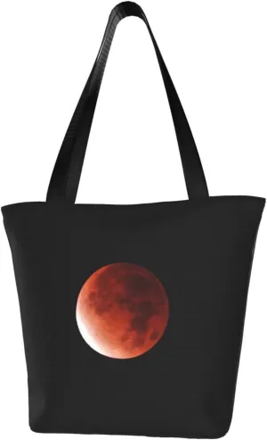 Lunar Eclipse November 2021 Women'S Casual One Shoulder Carry Shopping Bag Large Capacity Working Storage Handbag