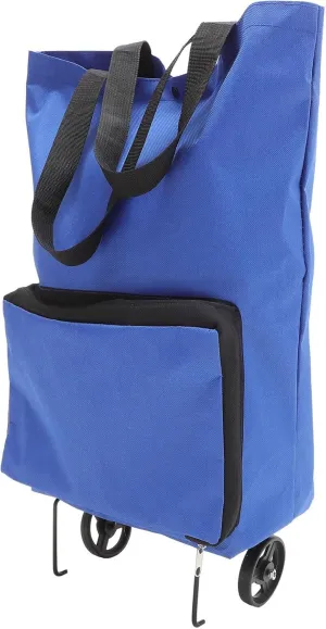 Luxshiny Collapsible Trolley, Folding Shopping Bag with Wheels Foldable Shopping Cart Reusable Shopping Bags Grocery Bags
