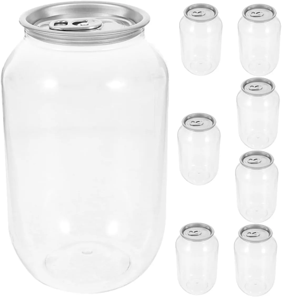 MAGICLULU 8 Pack 500ml Juice Bottles Reusable Plastic Containers for Drinks Leakproof Empty Bottles for Juice Smoothies and Ice Tea
