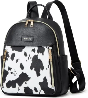 Makes Mini Backpack for Women, Stylish Daypack Purse Handbag Small Casual Daily Travel Bag, Lady Girls Gifts for Work School, 2pcs Sets