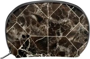 Makeup Bag Organizer,Cosmetic Bags for Women,Brown Marble Vintage Texture,Small Makeup Pouch