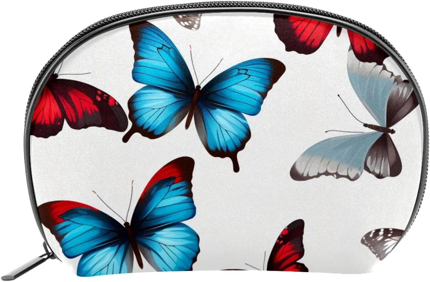 Makeup Bag Organizer,Cosmetic Bags for Women,Colored Retro Butterfly,Small Makeup Pouch