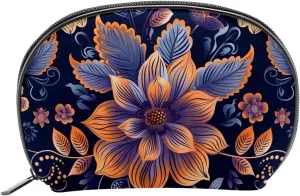 Makeup Bag Organizer,Cosmetic Bags for Women,Colorful Ethnic Printed Flower,Small Makeup Pouch