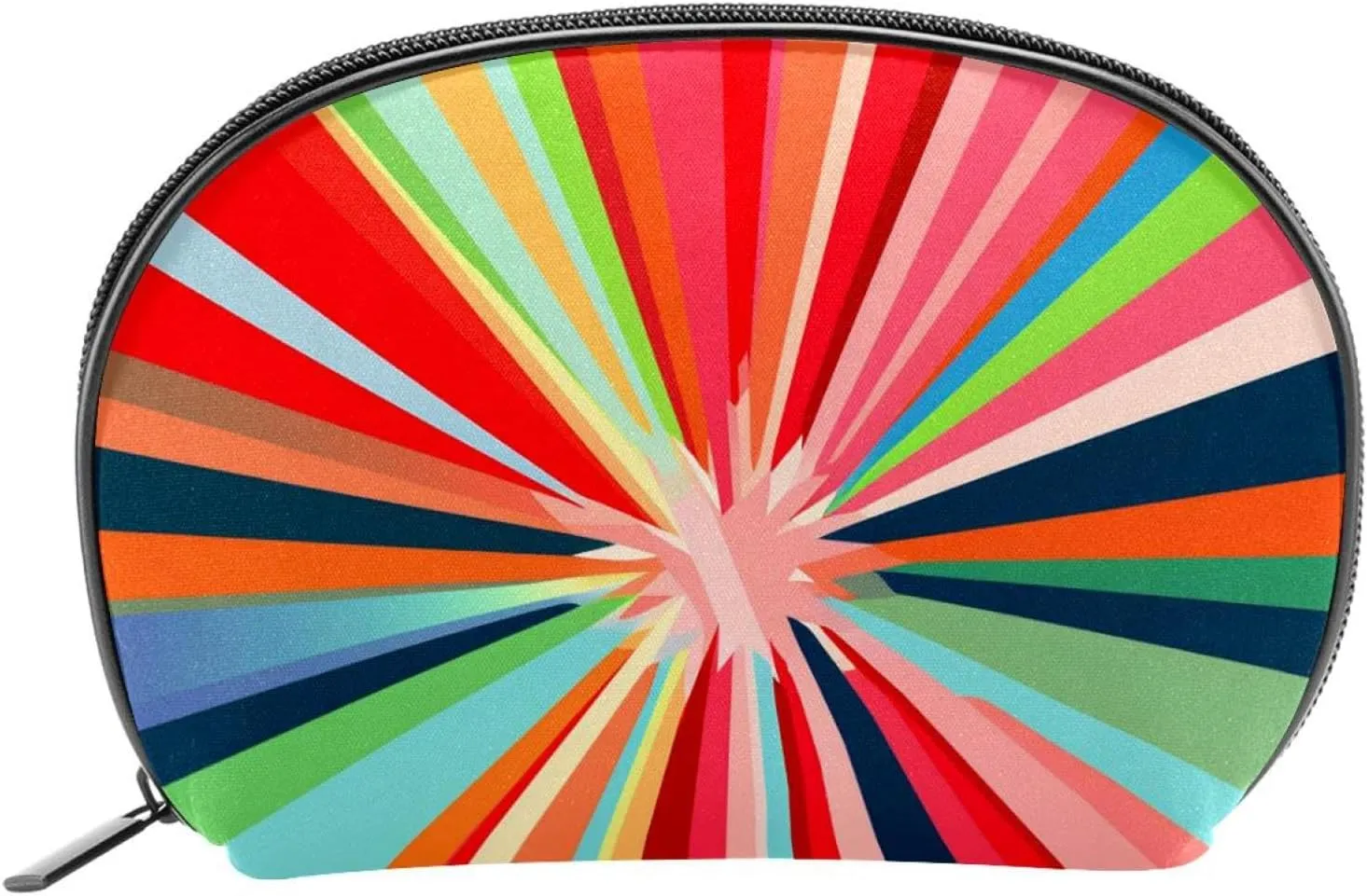 Makeup Bag Organizer,Cosmetic Bags for Women,Colorful Stripes Rainbow Swirls,Small Makeup Pouch