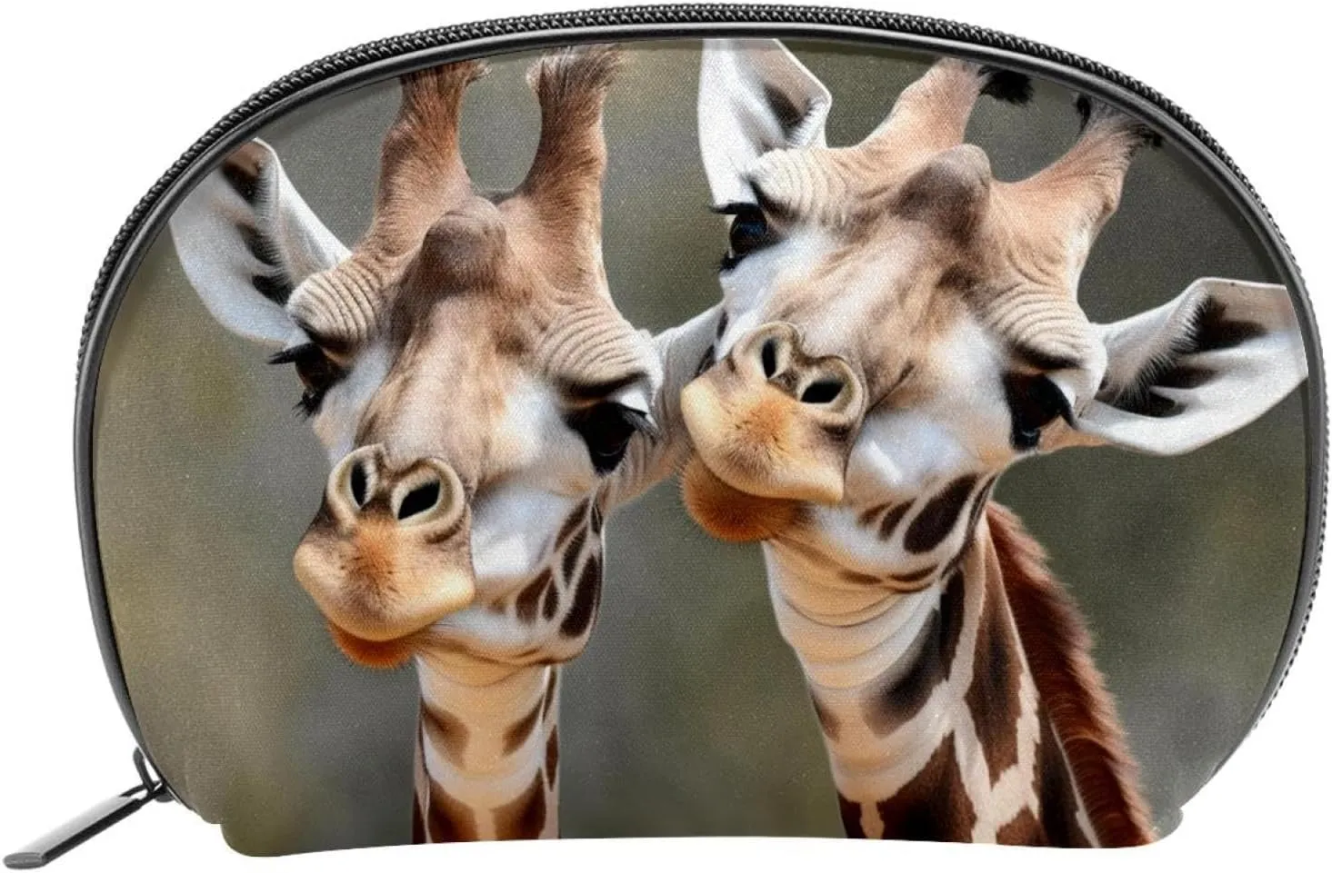 Makeup Bag Organizer,Cosmetic Bags for Women,Couple Portrait Giraffe,Small Makeup Pouch
