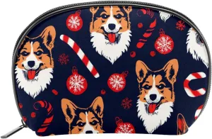 Makeup Bag Organizer,Cosmetic Bags for Women,Dog Christmas Animal,Small Makeup Pouch