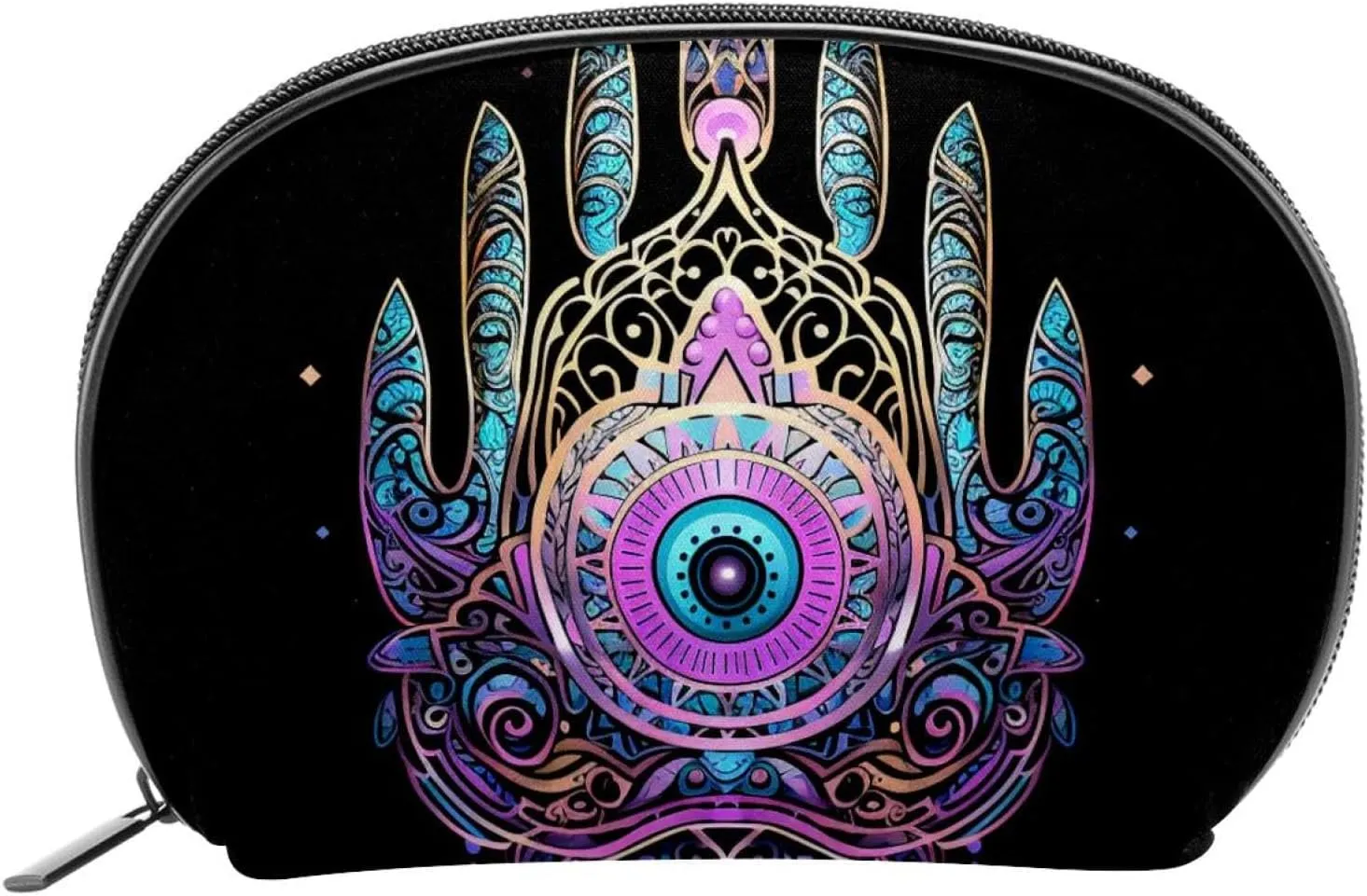 Makeup Bag Organizer,Cosmetic Bags for Women,Ethnic Style Eye Hand Mandala,Small Makeup Pouch