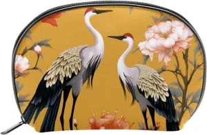 Makeup Bag Organizer,Cosmetic Bags for Women,Flower Plant Leaf Crane,Small Makeup Pouch