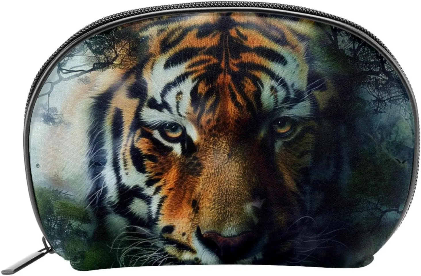 Makeup Bag Organizer,Cosmetic Bags for Women,Forest Animal Portrait Tiger,Small Makeup Pouch