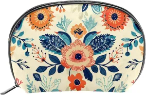 Makeup Bag Organizer,Cosmetic Bags for Women,Vintage Flowers and Birds,Small Makeup Pouch