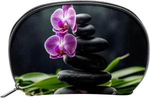 Makeup Bag Organizer,Cosmetic Bags for Women,Vintage Forest Leaf Flower Stone,Small Makeup Pouch