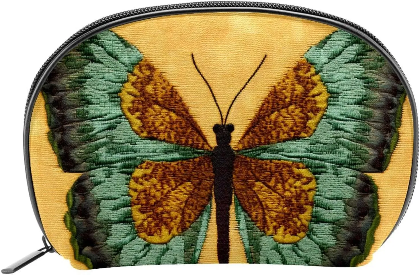Makeup Bag Organizer,Cosmetic Bags for Women,Vintage Texture Butterfly,Small Makeup Pouch