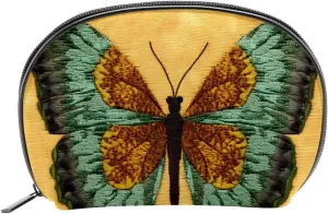 Makeup Bag Organizer,Cosmetic Bags for Women,Vintage Texture Butterfly,Small Makeup Pouch