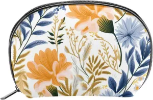 Makeup Bag Organizer,Cosmetic Bags for Women,Watercolor Flower Leaves Tropical,Small Makeup Pouch
