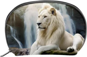 Makeup Bag Organizer,Cosmetic Bags for Women,White Lion Forest River,Small Makeup Pouch