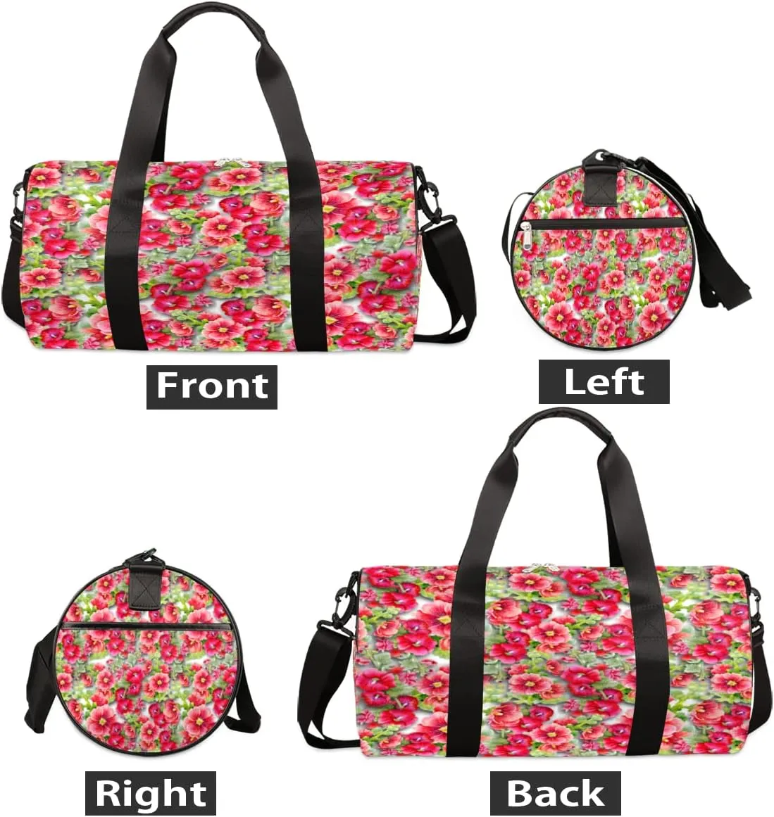 Mallow Flowers Cute Gym Bag Small Gym Duffel Bags for Men Women Overnight Weekender Bag Lightweight Sport Duffle Bag Carry On Gymbag