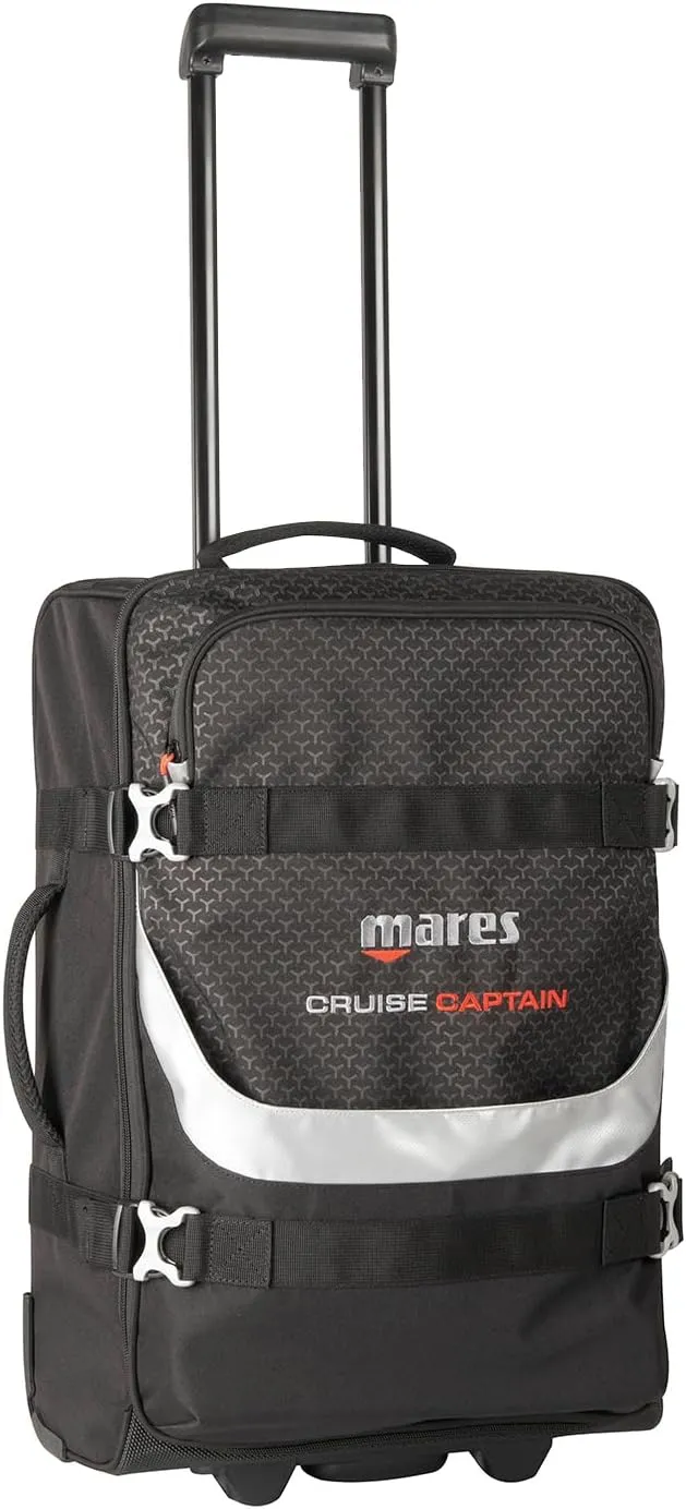 Mares Cruise Captain Compact Diving Gear Luggage Air Travel Roller Bag w/Telescopic Handle, 42-Liter Capacity