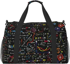 Math Formula Print Everyday Use Travel Duffle Bag Large Capacity Travel Bag Stylish Functional Bag
