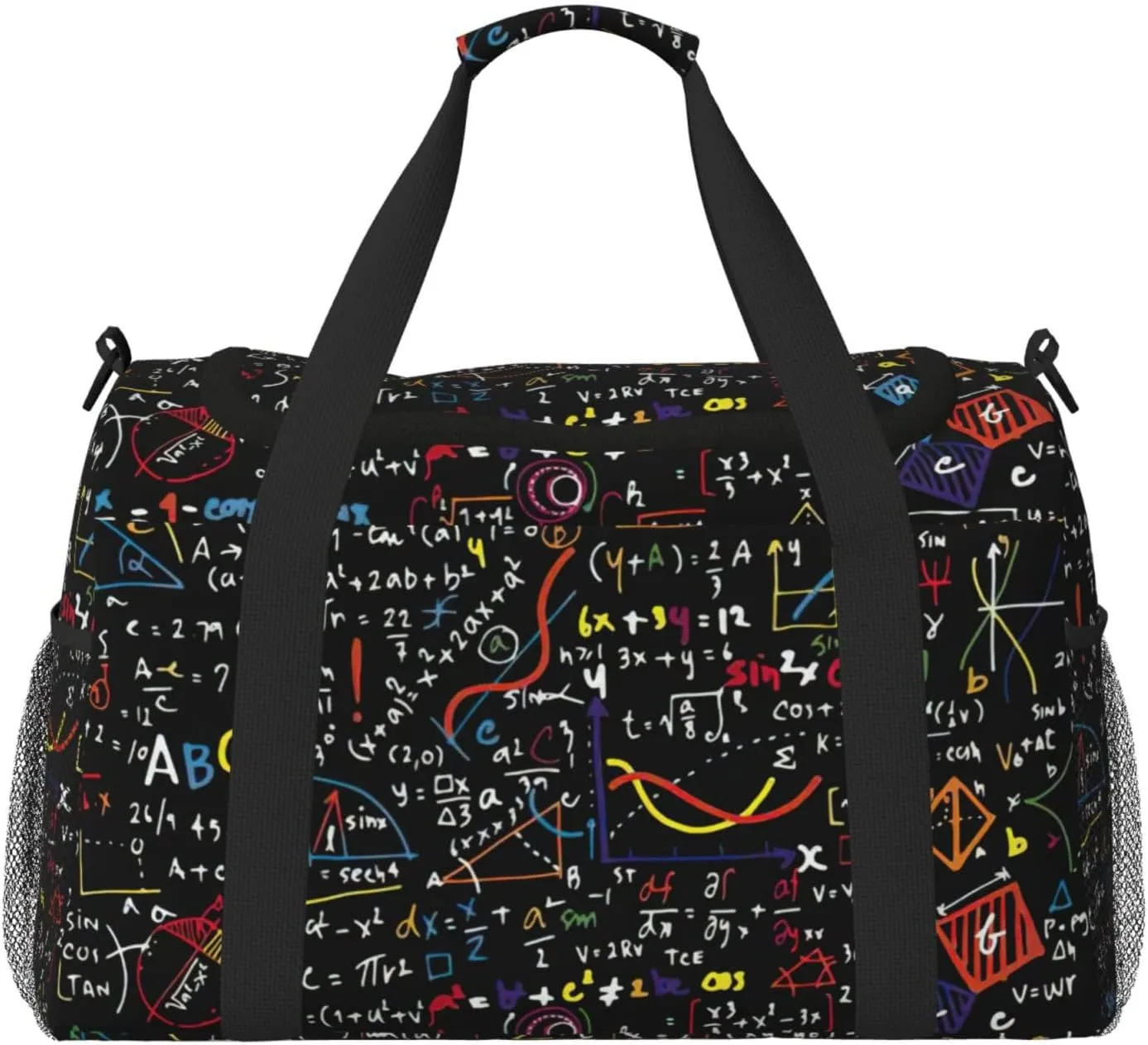 Math Formula Print Everyday Use Travel Duffle Bag Large Capacity Travel Bag Stylish Functional Bag