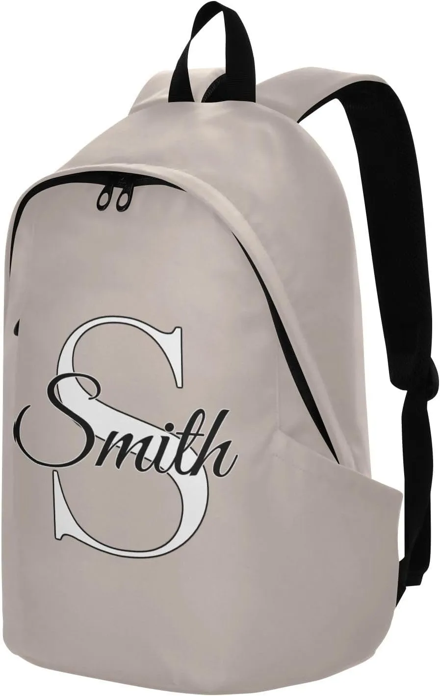 MCHIVER Custom Travel Backpack Apricot Personalized Casual Daypack Backpacks Lightweight Carry on Bag Water Resistant Laptop Backpack for Women Men