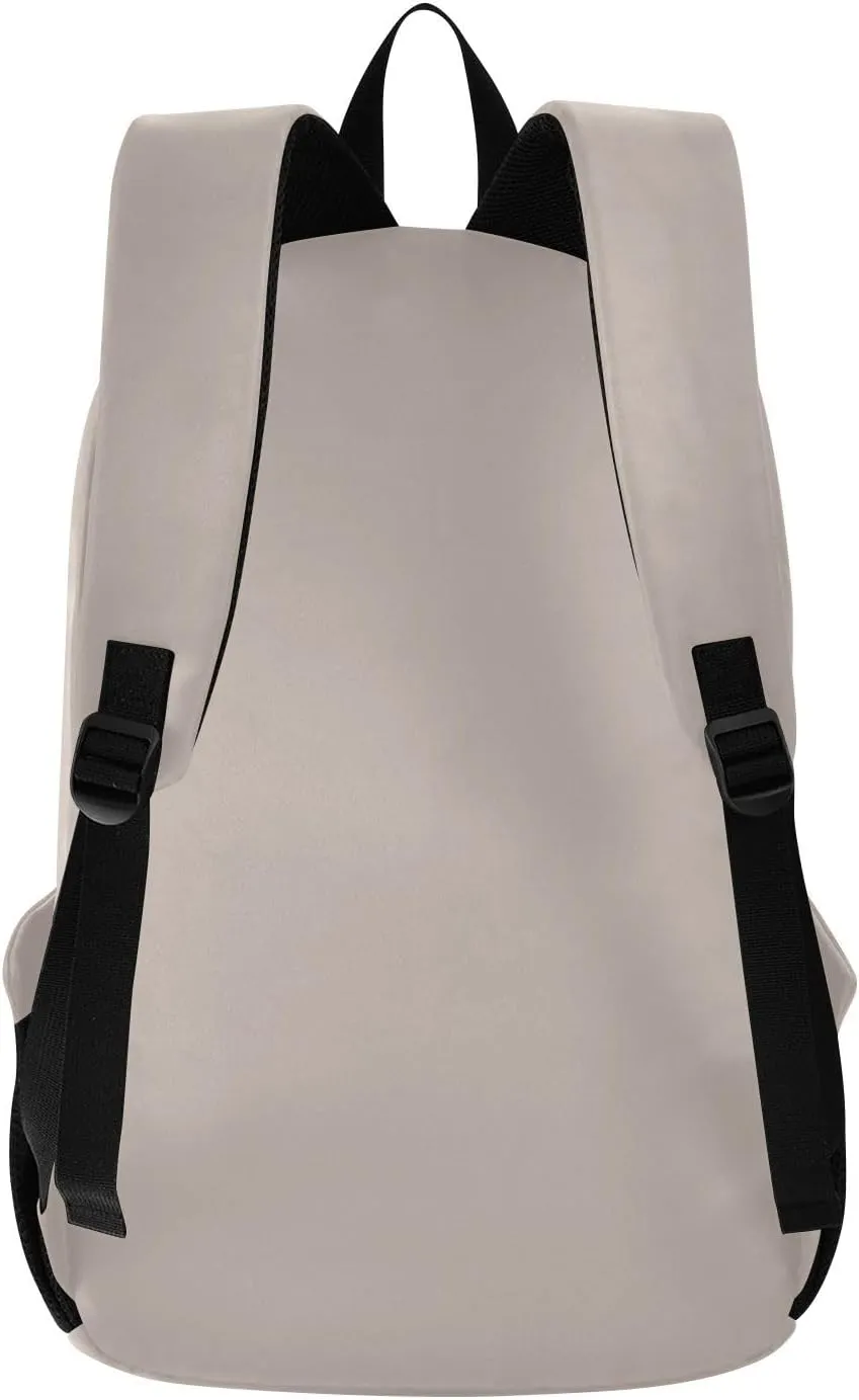 MCHIVER Custom Travel Backpack Apricot Personalized Casual Daypack Backpacks Lightweight Carry on Bag Water Resistant Laptop Backpack for Women Men