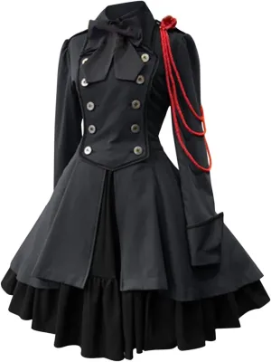 Medieval Renaissance Gown Dress for Women Rockabilly Retro Gothic Cosplay Victorian Cocktail Evening Dress