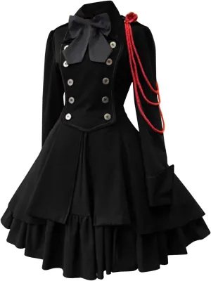 Medieval Renaissance Gown Dress for Women Rockabilly Retro Gothic Cosplay Victorian Cocktail Evening Dress