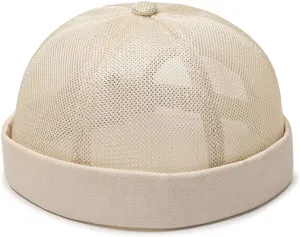 Men's Summer Mesh Brimless Docker Beanie Caps Fashion Outdoor Hip-Hop Sailor Stylish Skull Caps