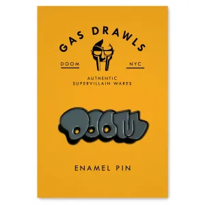 MF DOOM - THROW ENAMEL PIN (BLACK & GRAY)