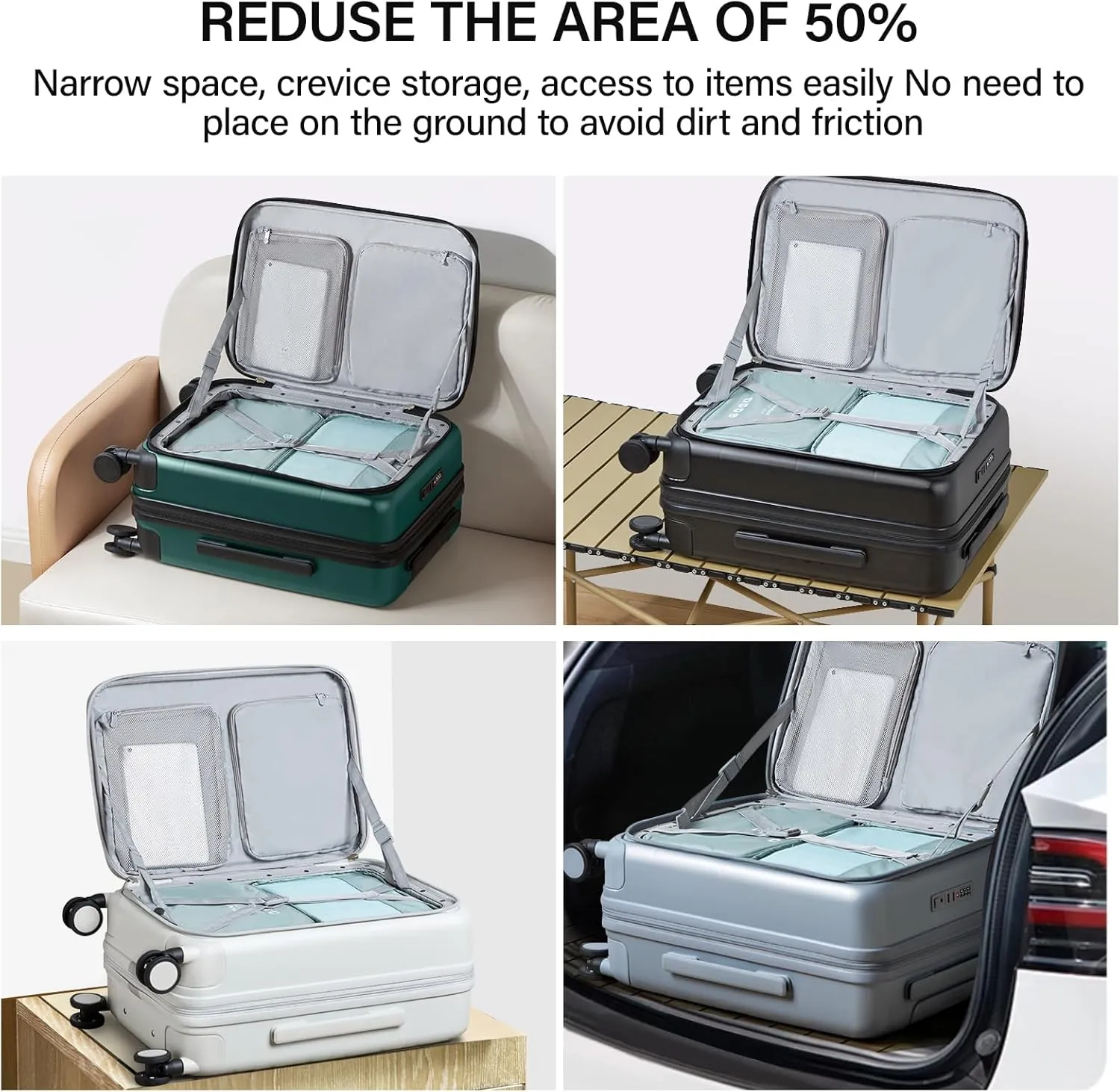 MILADA Expandable Carry On Luggage 22x14x9 Airline Approved With Wheels Top Opening 20 inch Carry On Bag Hard Case Luggage TSA Approved Carry On Suitcase Rolling Luggage For Women Men, White
