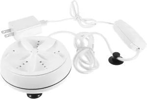 Mini Ultrasonic Turbine Washing Machine Portable Washer for Travel Dorm and Apartment US Plug Compact and Efficient Laundry