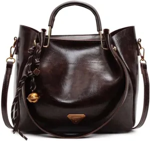 Molodo Women's Designer Tote Bag PU Leather Shoulder Bag Crossbody Bag Retro Large Top Handle Stachel Bag Handbag Purse