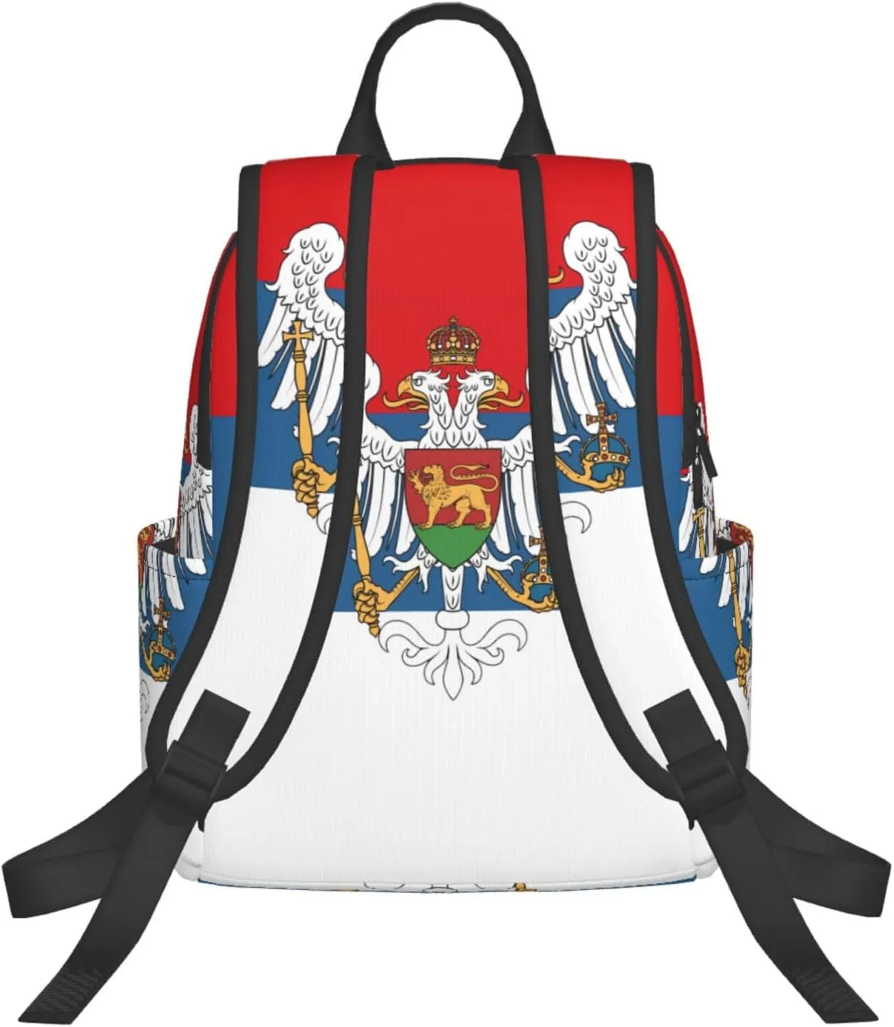 Montenegro Flag Casual Backpacks Large Capacity Laptop Backpack Sports Fitness Rucksack Travel Carry-On Daypack Work Bag for Outdoor Camping