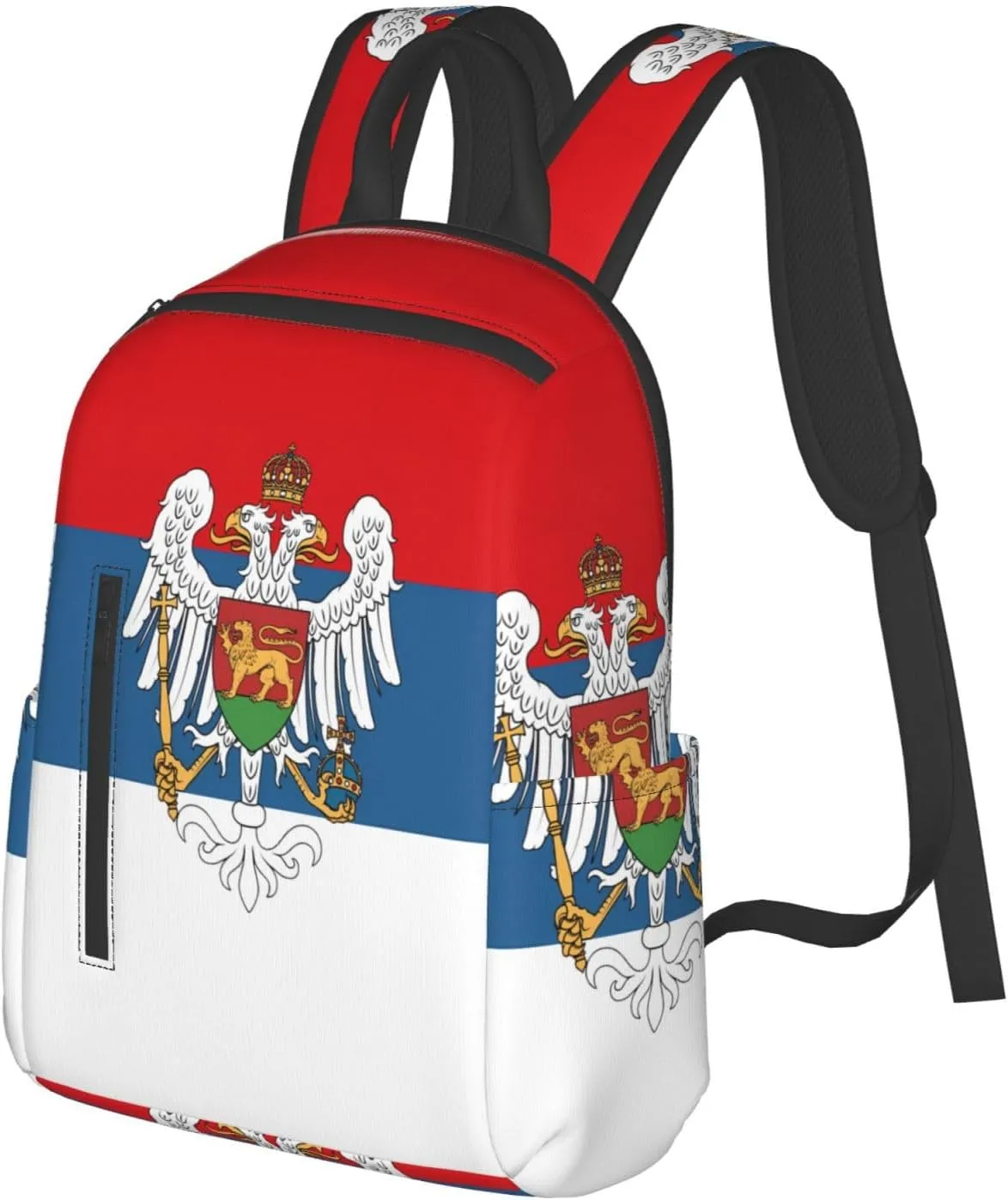 Montenegro Flag Casual Backpacks Large Capacity Laptop Backpack Sports Fitness Rucksack Travel Carry-On Daypack Work Bag for Outdoor Camping