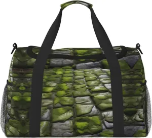 Moss Stone Pavement Unisex Hand Travel Bag – Stylish Large Tote for Vacations, Camping, Sports, Gym, and Outdoor Activities