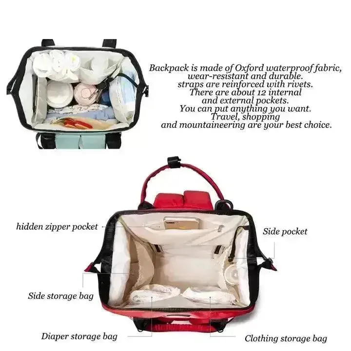 Multi-functional Large Capacity Baby Diaper Bag