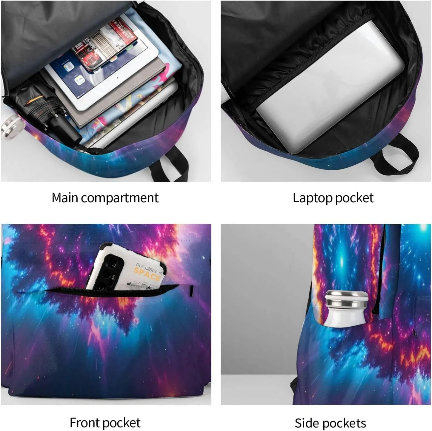Nebula Explosion Art Adult Backpacks 15 Inch Laptop Backpack Travel Bag for Men Women Gifts