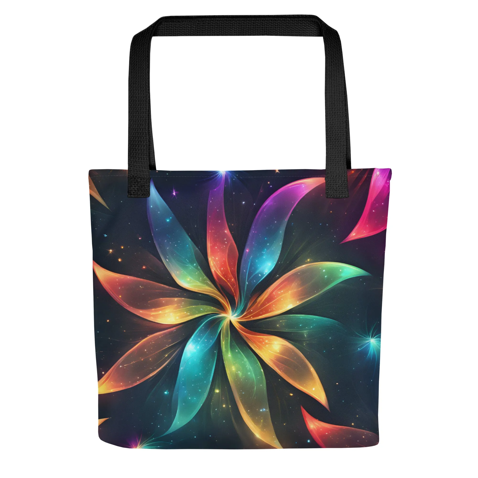 Neon Rainbow Pinwheel All Over Print Tote Bag