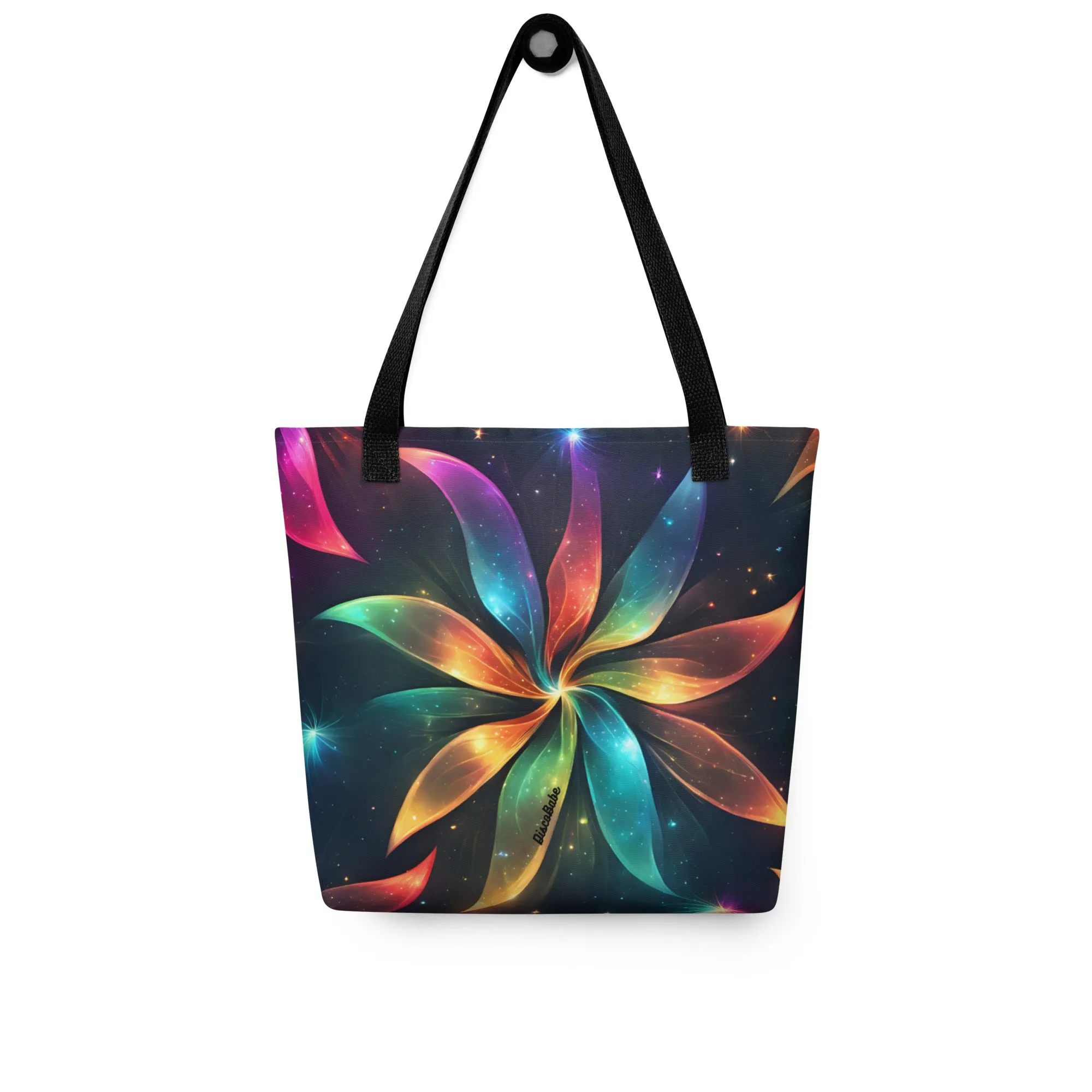 Neon Rainbow Pinwheel All Over Print Tote Bag